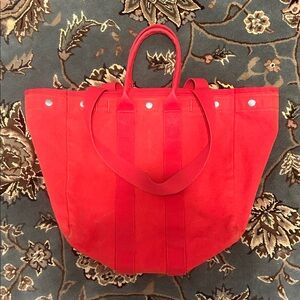 Alex Mill red weekday tote, medium size, very roomy